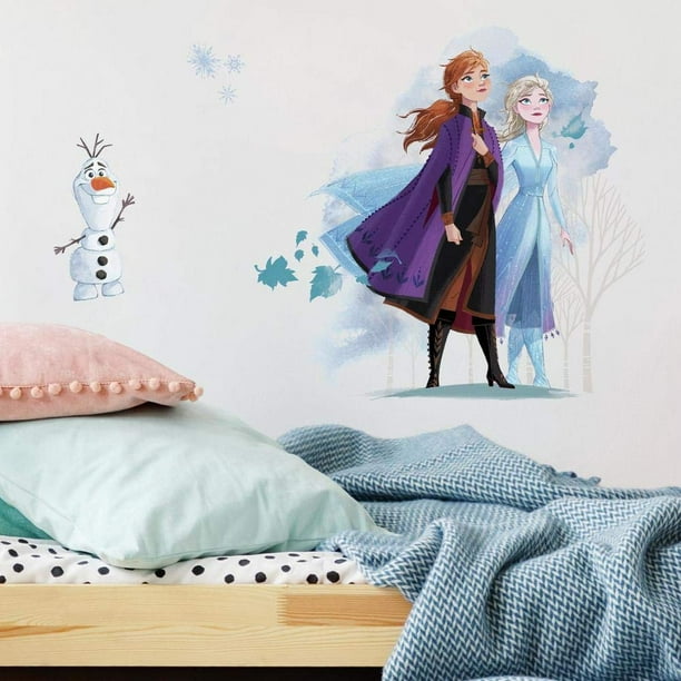 Frozen 2 ELSA & ANNA Peel & Stick Giant Wall Decals 15 Girls Room Stickers New 